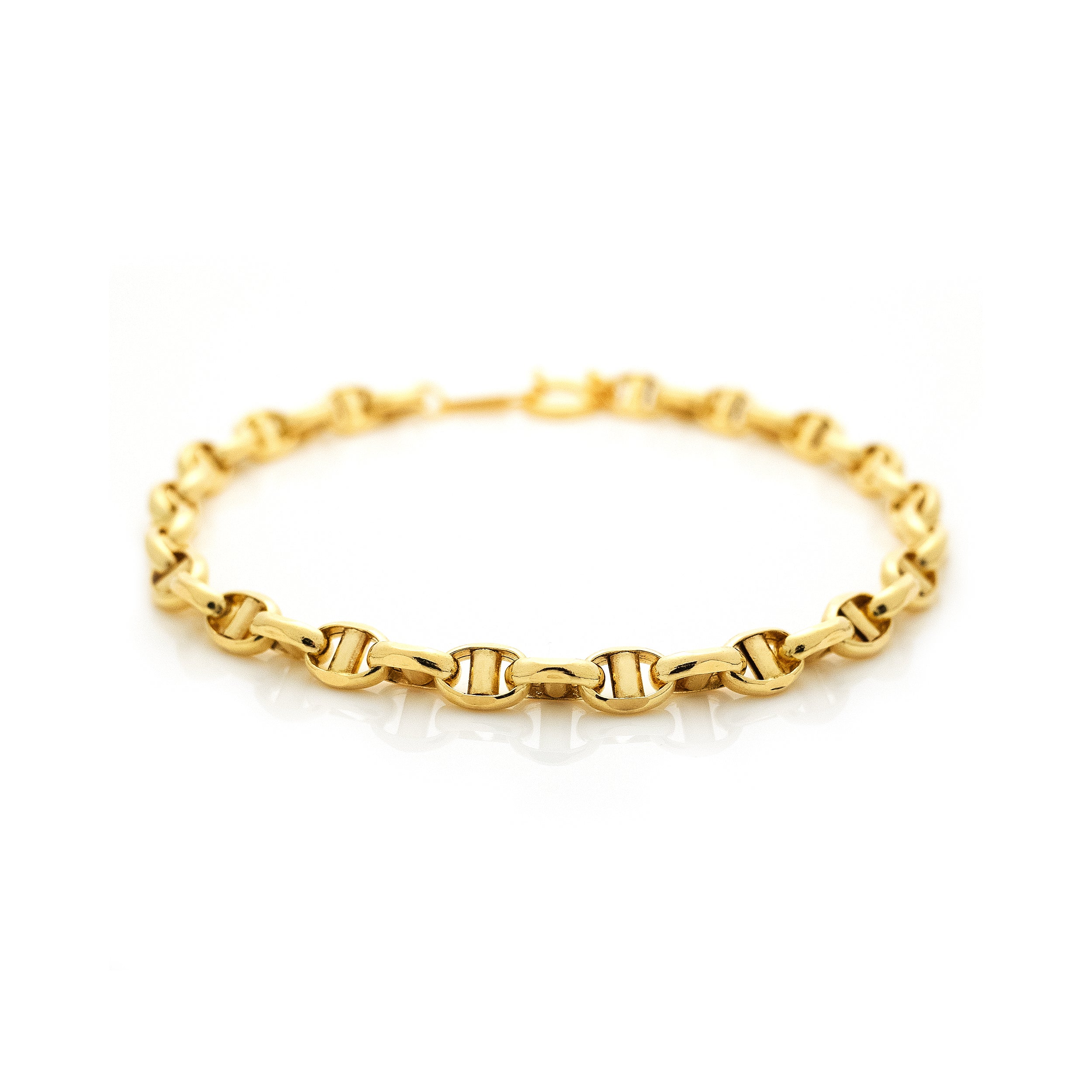 破格‼️早い者勝ち‼️ 新品 18金アンカーチェーンブレスレット 18K アンカー チェーン ブレスレット 4.6mm ゴールド – Jewelry Me RIZE