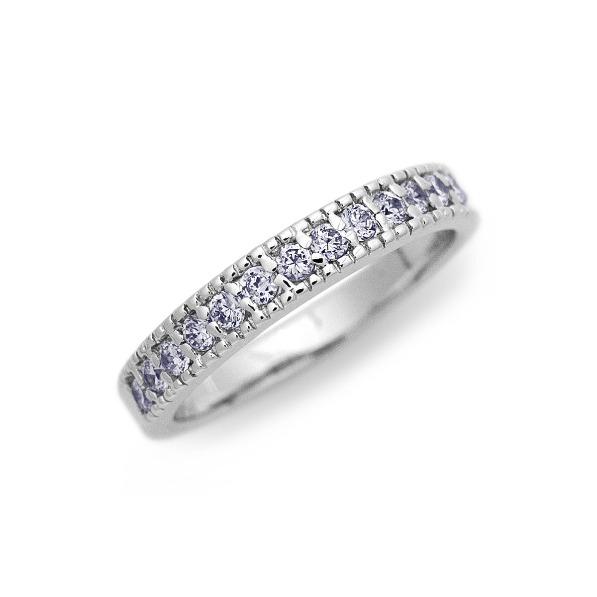 pt950 / 18K ダイヤモンド 0.3ct. UP ミル打ち エタニティ リング 