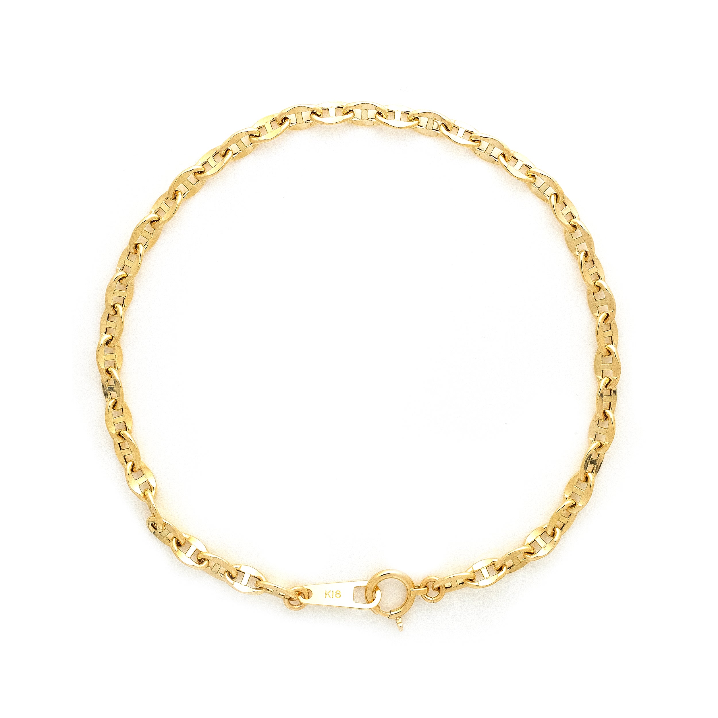 18K / 10K アンカー チェーン ブレスレット 3.3mm ゴールド – Jewelry