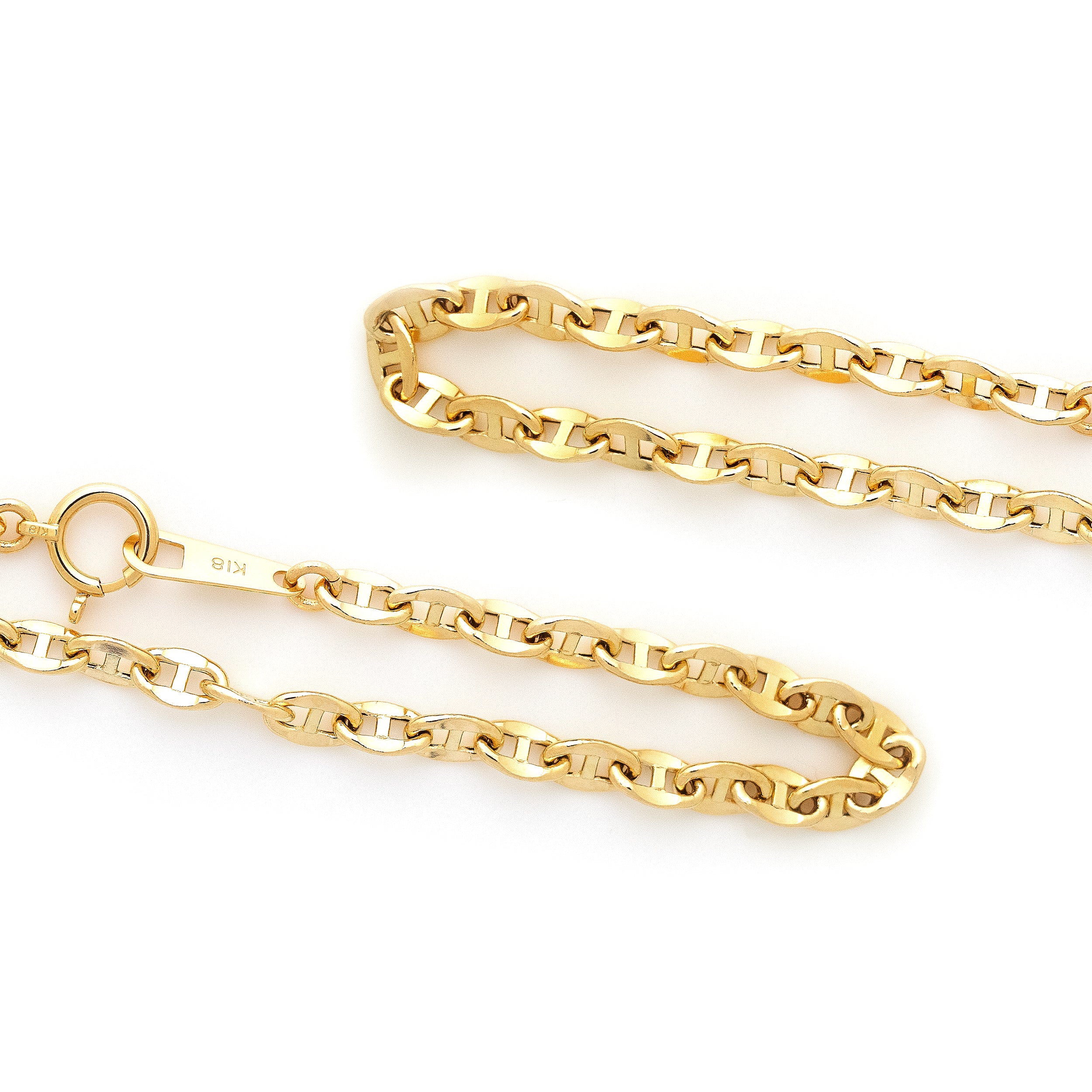 18K / 10K アンカー チェーン ブレスレット 3.3mm ゴールド – Jewelry
