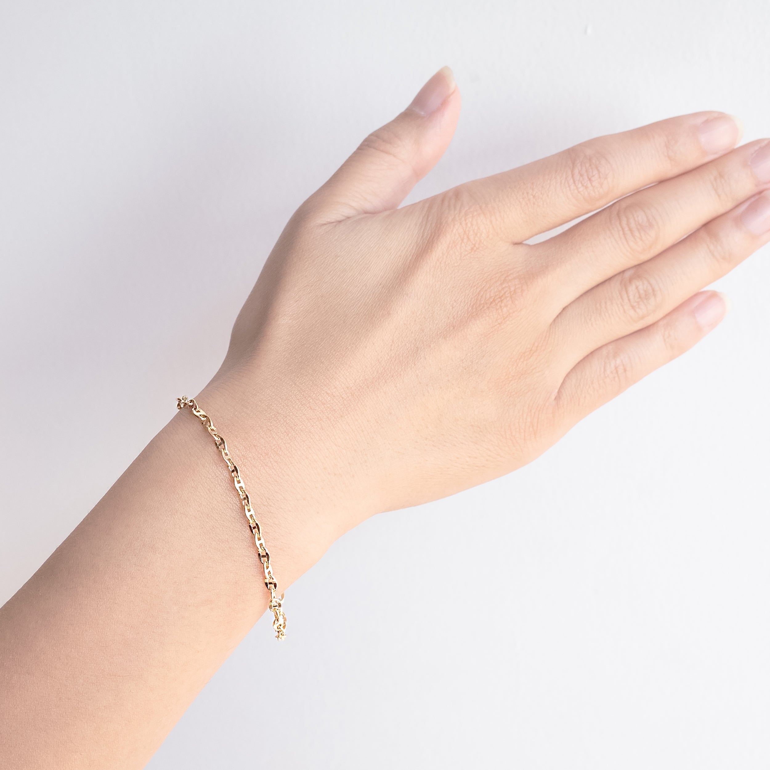 18K / 10K アンカー チェーン ブレスレット 3.3mm ゴールド – Jewelry