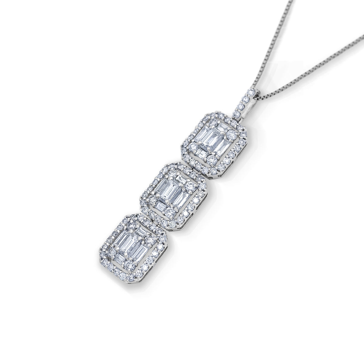 pt900 ダイヤモンドミニパヴェ pt900 / 18K ダイヤモンド 1.0ct. パヴェ ネックレス プラチナ